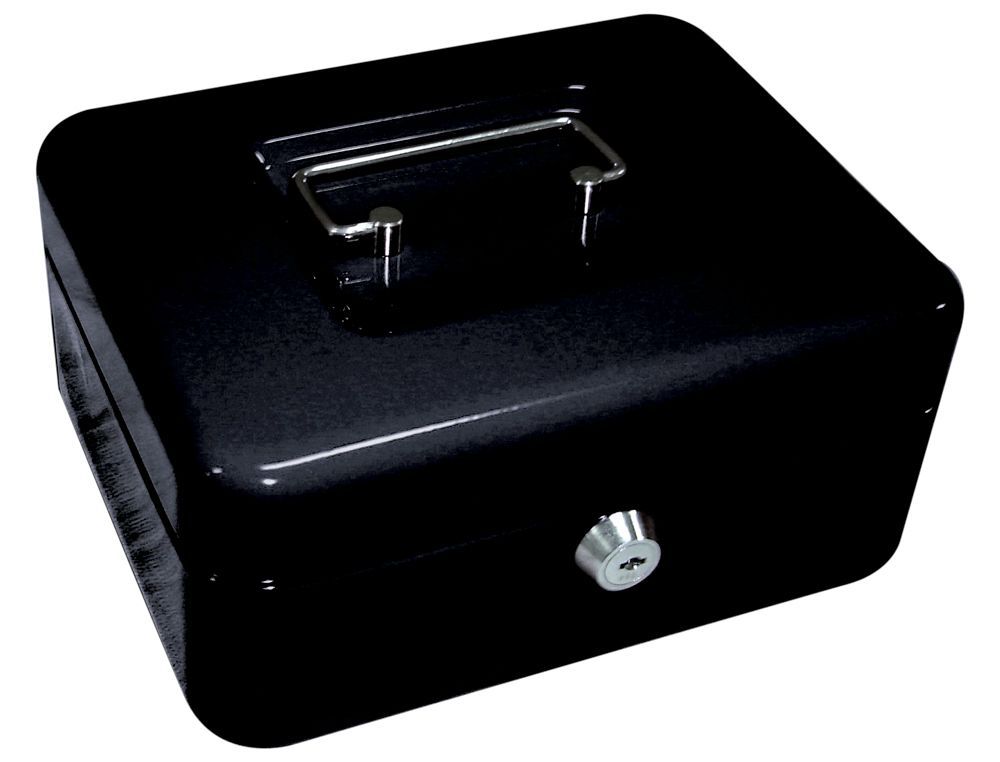 Caja caudales q-connect 8" 200x160x90 mm negra con portamonedas - Imagen 2