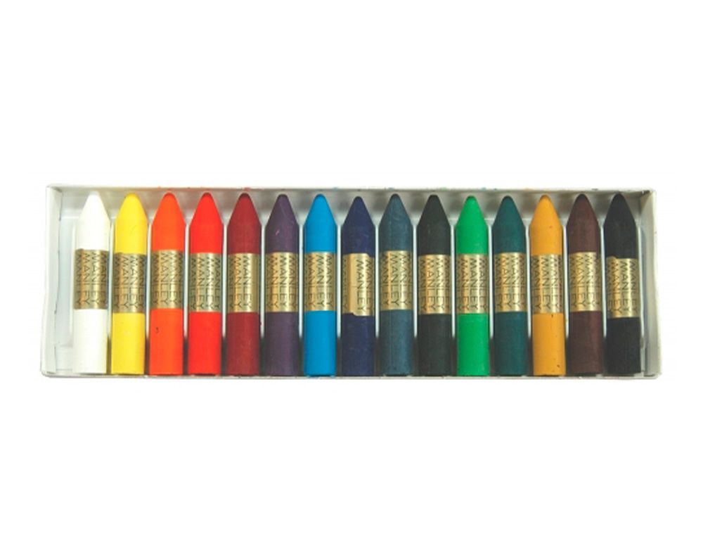 Lapices cera manley caja de 15 colores surtidos - Imagen 2
